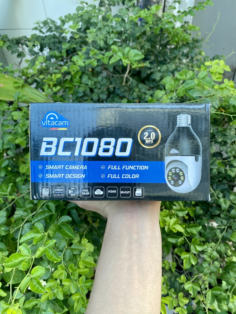 Camera Wi-Fi Yoosee bóng đèn 1 mắt, MÀU ĐEN, chui E27, có màu ban đêm, App:ICSEE