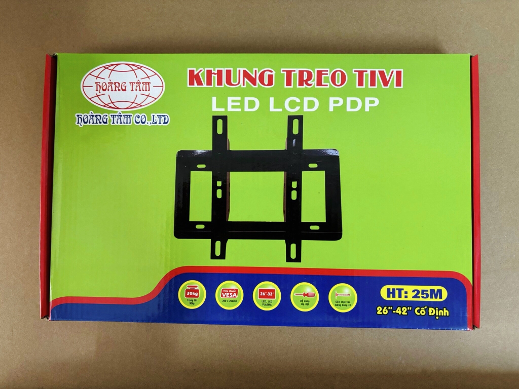 Khung treo TV 26-42 Leb bản Cố Định Hoàng Tâm, xanh chuối