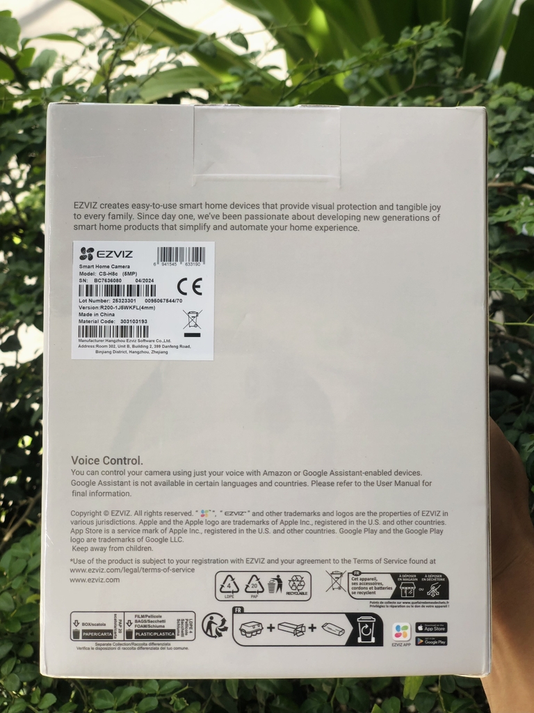 Camera Wifi EZVIZ H8C PRO 3K (5MP | Nhận dạng Người & Xe | Thùng 12c | Ra mắt T9.2024)