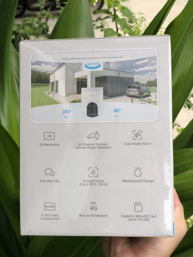 Camera chuẩn 4G EZVIZ H8C-4G - Chỉ sim 4G, độ phân giải 2K (3MP) - Outdoor
