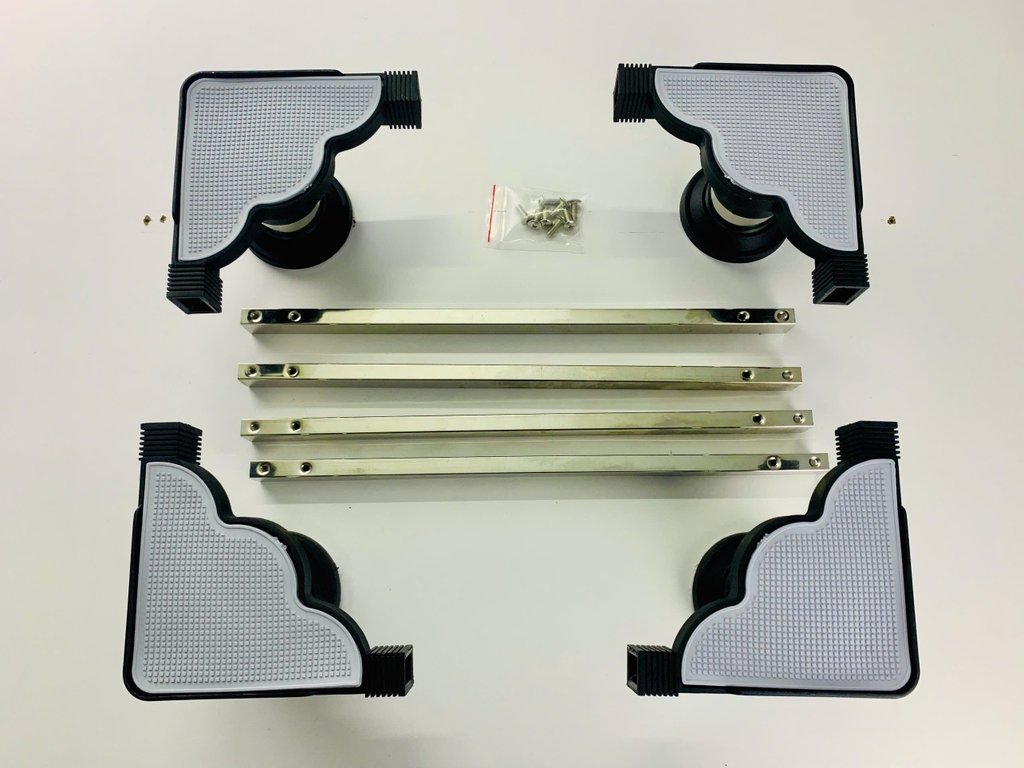 Chân Đỡ Máy Giặt, Tủ Lạnh inox NB-38 (460mm – 630mm) *mẫu mới* có lót cao su chống trượt (NB-38 | Tải trọng: kg - 270 Lít )