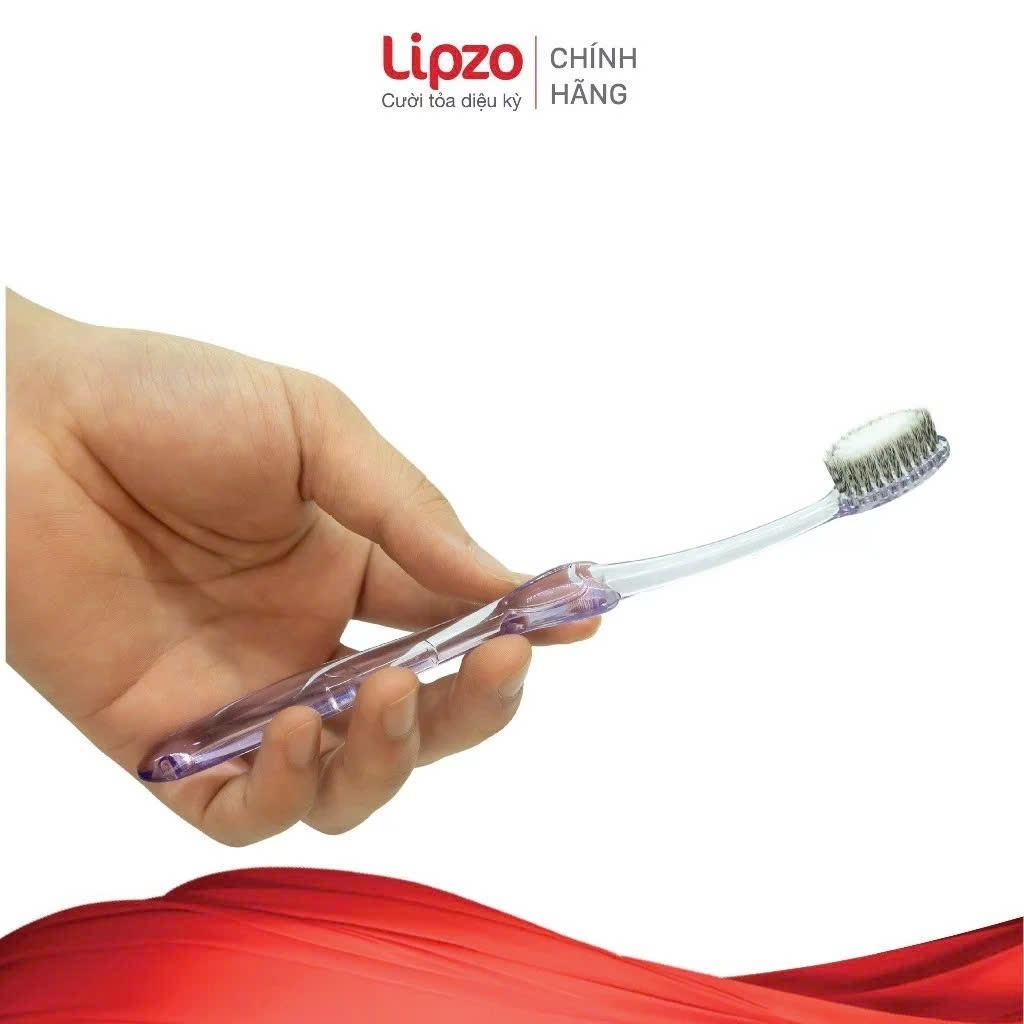 Bàn Chải Đánh Răng Lipzo Áo Dài Dành Cho Người Lớn Công Nghệ Lông Nở Xoắn Kép Kháng Khuẩn Siêu Mảnh