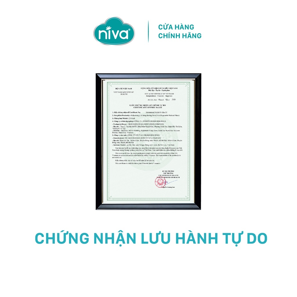 Combo 5 Hộp Khẩu Trang Niva Y Tế 4 Lớp Hộp 20 Cái Kháng Khuẩn, Ngăn Khói Bụi, Vi Khuẩn Hàng Chính Hãng Cao Cấp