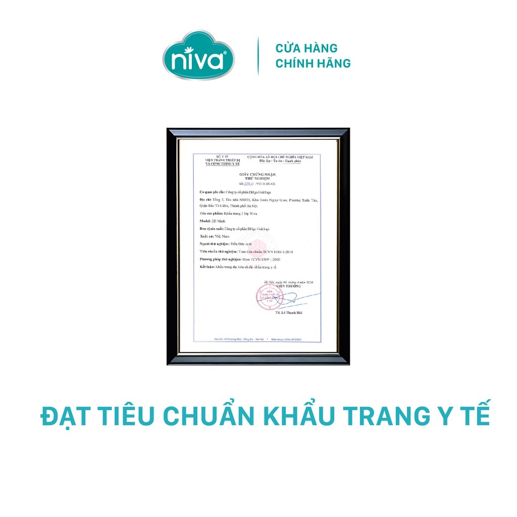 Khẩu Trang Niva N95 - Cup AC95 - 20pcs Ngăn Ngừa Vi Khuẩn, Virus Đạt Chuẩn FDA Hoa Kỳ, Hàng Chính Hãng Cao Cấp