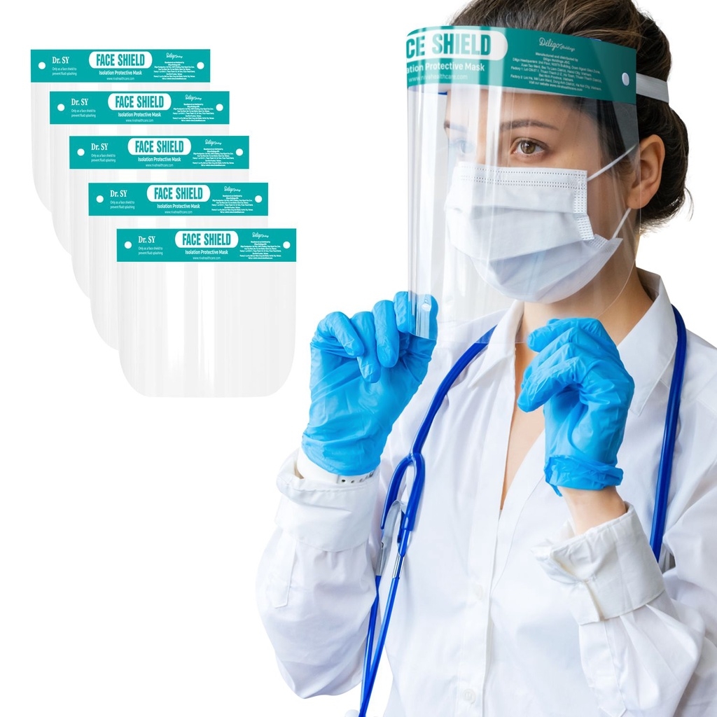 Kính Chống Giọt Bắn Phòng Dịch Face Shield Dr.Sy Che Hết Khuôn Mặt, Tiện Dụng, Bảo Hộ, Chống Bụi Gió Đi Đường