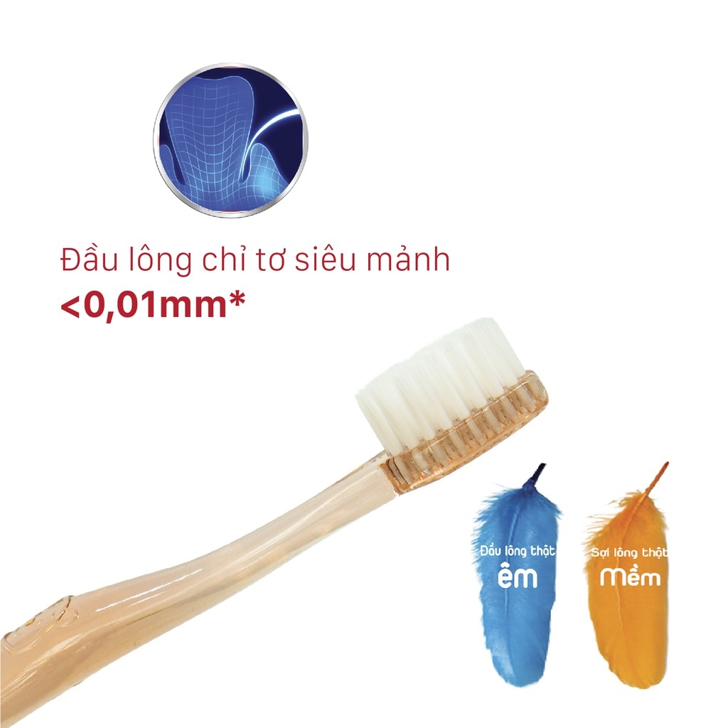 Combo 3 Bàn Chải Đánh Răng Lipzo Crystal Kids Lông Chỉ Tơ Nha Khoa Kháng Khuẩn Dành Cho Trẻ Em Từ 2 - 5 Tuổi