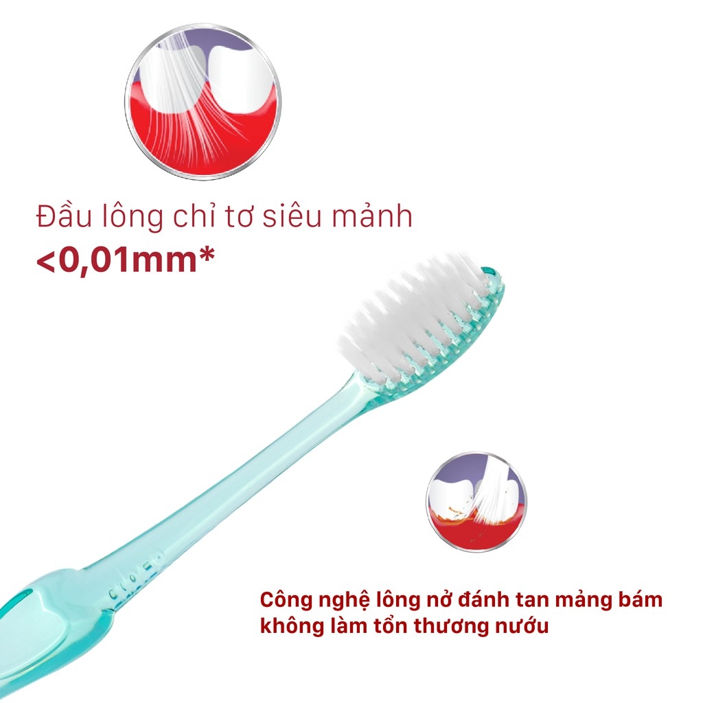 Combo 3 Bàn Chải Đánh Răng Lipzo Ruby Sensi Phù Hợp Phụ Nữ Men Răng Yếu Nhạy Cảm Công Nghệ Lông Chỉ Tơ Nha Khoa Siêu Mềm