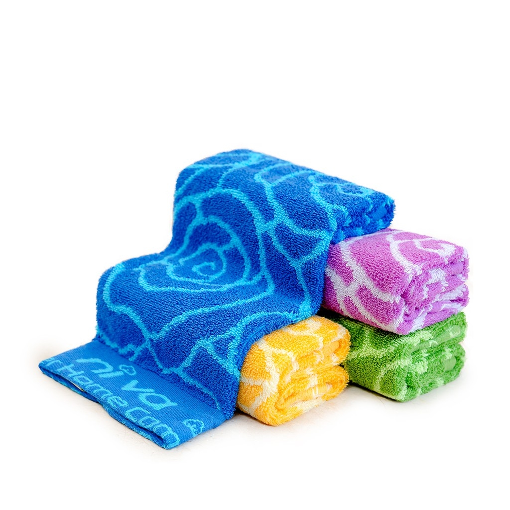 Khăn Mặt Cotton Tự Nhiên 100% Niva WP2 Thấm Hút Vượt Trội An Toàn Cho Da, Hoa Văn Kích Thước 280x480 mm