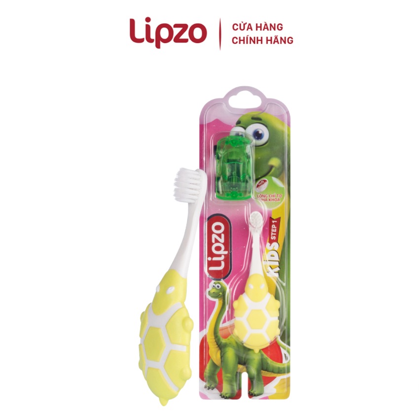 Combo 3 Bàn Chải Đánh Răng Lipzo Kids Step1 Cao Cấp Công Nghệ Chỉ Tơ Nha Khoa Siêu Mềm Dành Cho Trẻ Em Trên 5 Tuổi