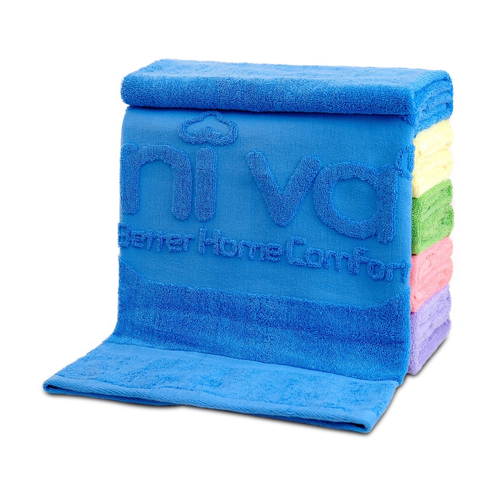 Khăn Tắm Cotton Tự Nhiên 100%  Xuất Nhật Niva BJ3 Mềm Mịn Thấm Hút, An Toàn, Trơn Kích Thước 700x1400 mm