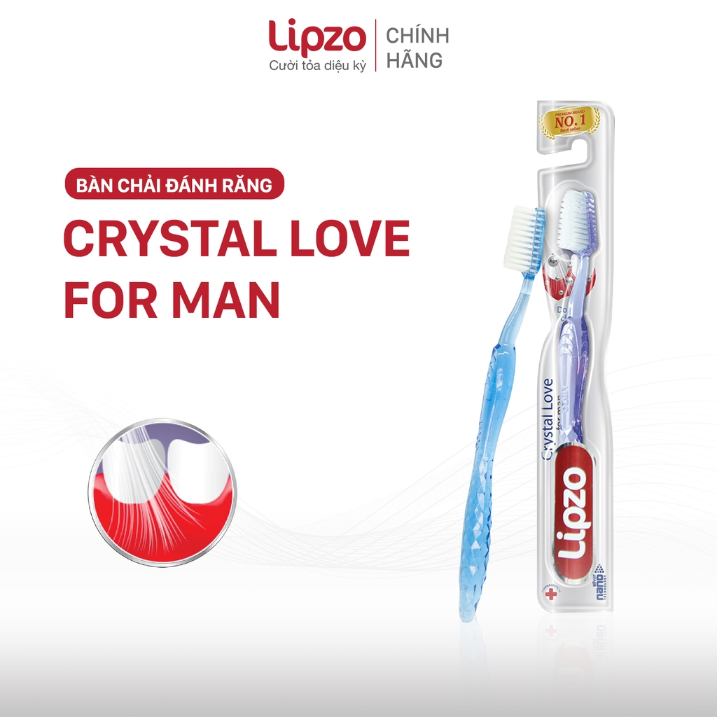 Bàn Chải Đánh Răng Lipzo Crystal Love For Man Cho Nam Giới  Công Nghệ Lông Nở Kết Hợp Chỉ Tơ Nha Khoa Siêu Mềm Mảnh