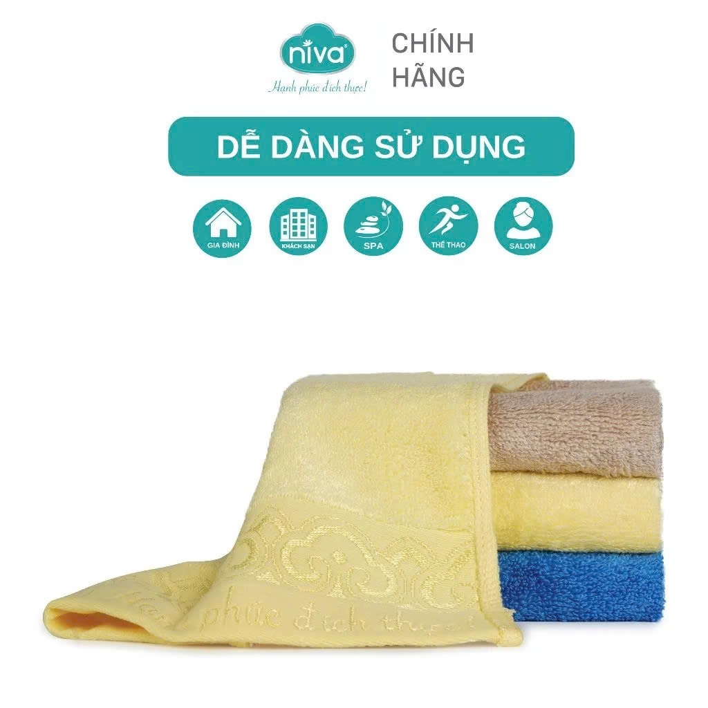 Khăn Mặt Sợi Sồi Niva FP4 30% Sợi Sồi Và 70% Cotton Mềm Mịn Kích Thước 28x48 cm