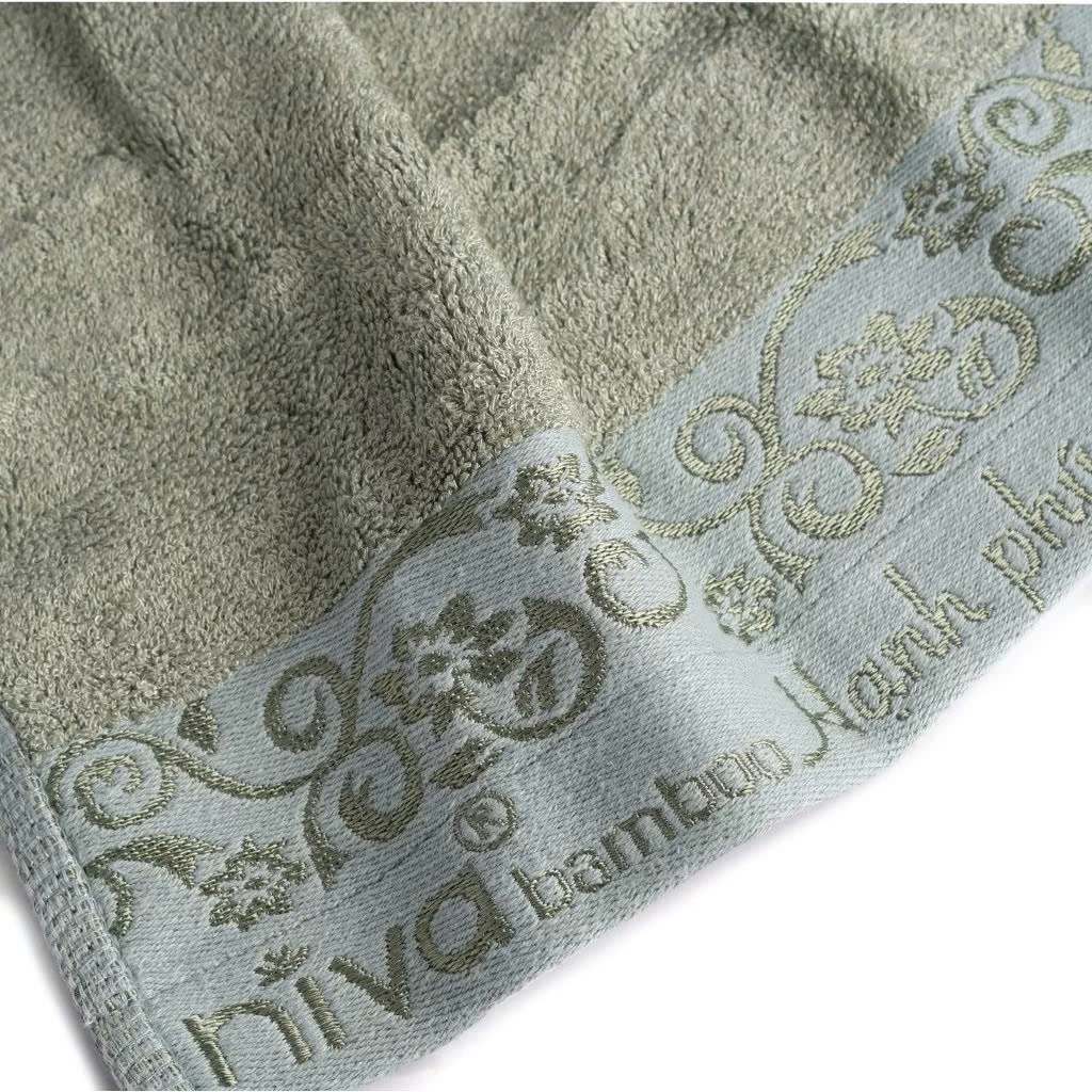 Khăn Mặt Sợi Tre Niva FP3 60% Sợi Tre Và 40% Cotton Mềm Mịn Thấm Hút Tốt, Mác In Satin Bóng Kích Thước 28x48 cm
