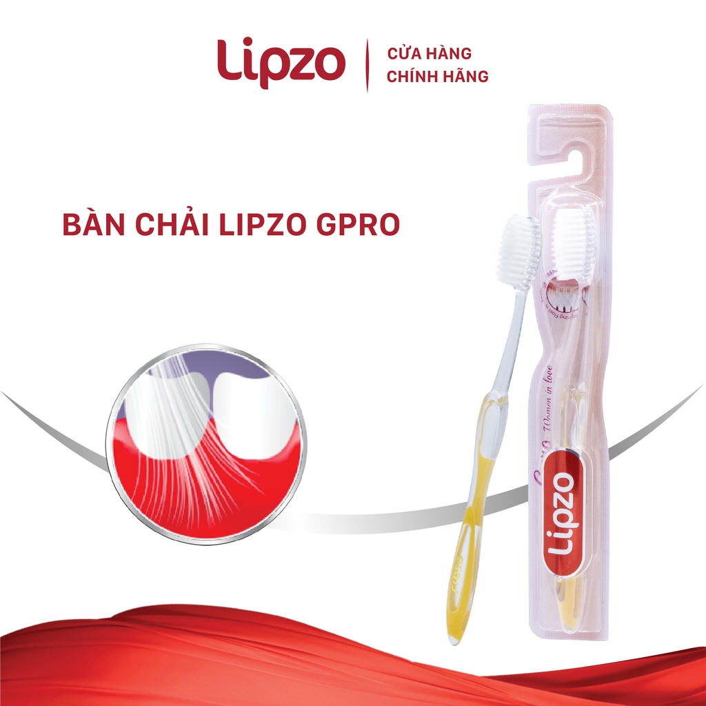 Combo 3 Bàn Chải Đánh Răng Lipzo Gpro Phù Hợp Nữ Giới Công Nghệ Nano Kháng Khuẩn Lông Nở Kết Hợp Chỉ Tơ Nha Khoa Siêu Mềm Mảnh