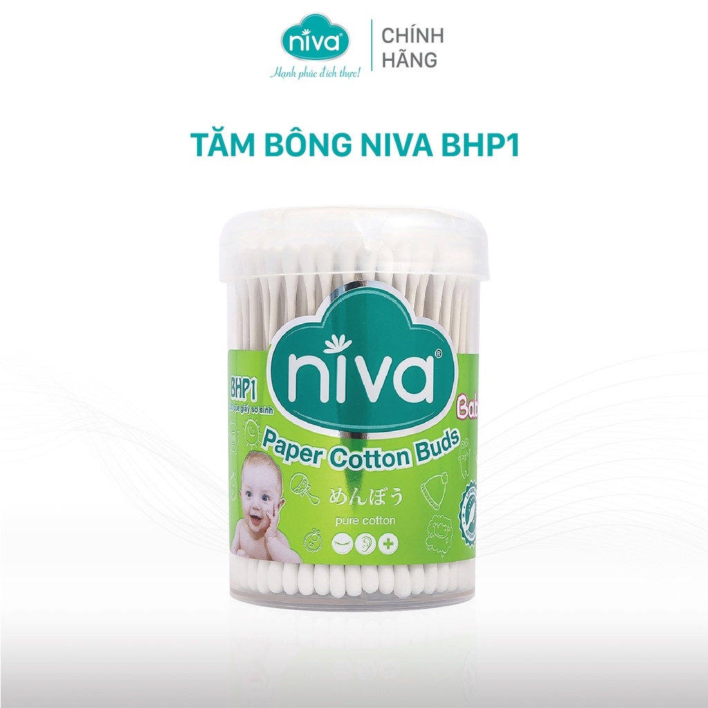 [1 TẶNG 1] Mua 1 Hũ Tăm Bông NIVA Trẻ Em 400 Que Giấy BHP2 Tặng 1 Hũ Tăm Bông NIVA Trẻ Em 200 Que Giấy BHP1