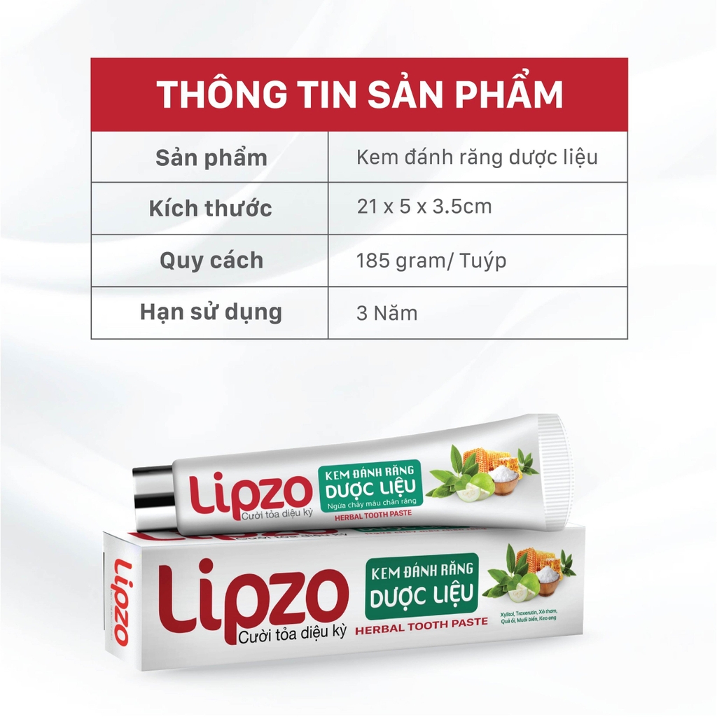 Kem Đánh Răng Lipzo Dược Liệu Lipzo