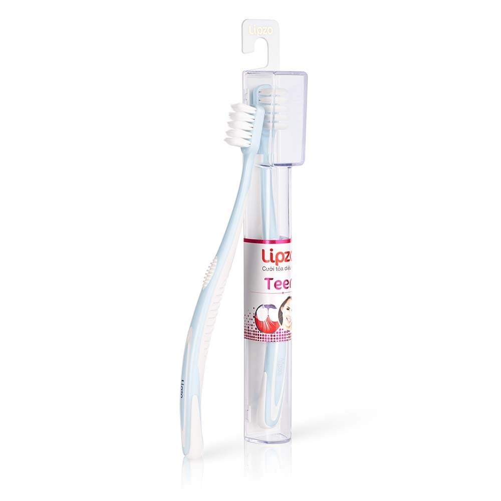 Bàn Chải Đánh Răng Lipzo Teen Cao Cấp Công Nghệ Chỉ Tơ Xoắn Kép, Đầu Bàn Chải Thiết Kế Phù Hợp Khuôn Hàm Các Bạn Trẻ
