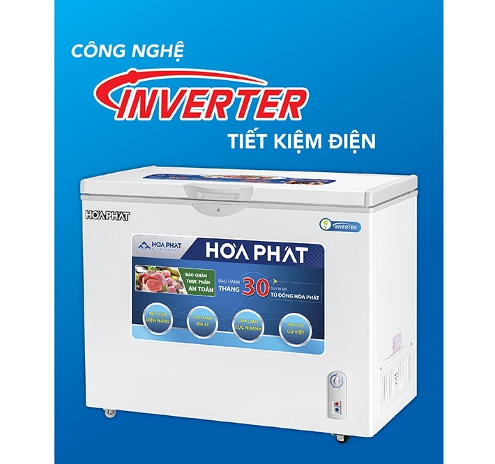 Tủ đông Hòa Phát Inverter 2 ngăn 2 cánh HCFI 656S2Đ2 271 lít