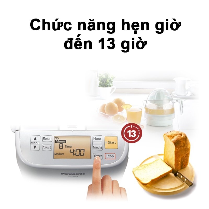 Máy làm bánh mì tự động Panasonic SD-P104WRA - Hàng chính hãng