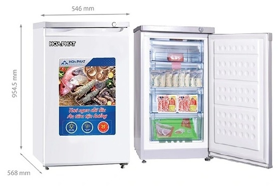 Tủ đông Hòa Phát đứng HUF 300SR1 106 lít
