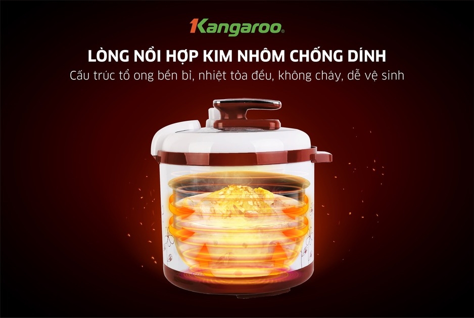 Nồi áp suất điện 6.0 Lít Kangaroo KG136