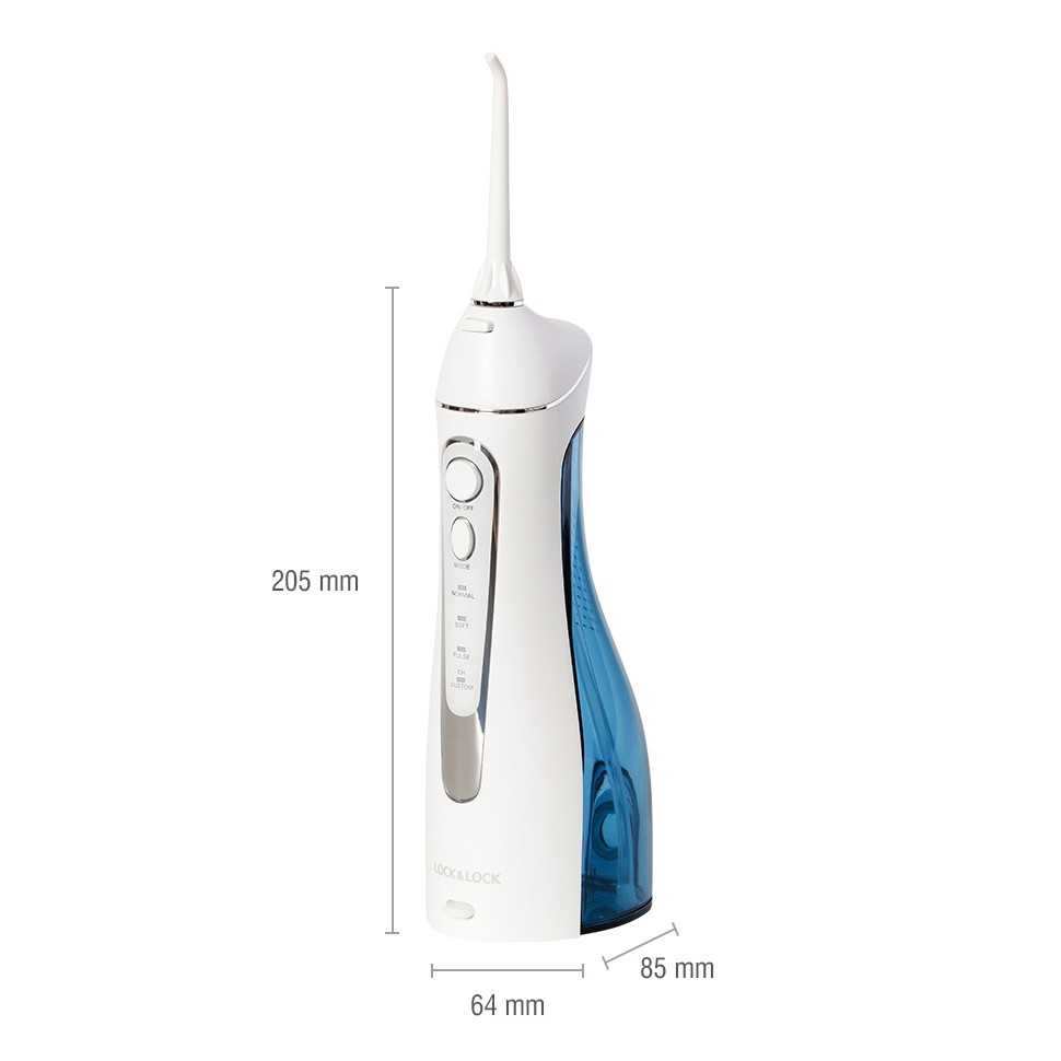 Máy tăm nước không dây Lock&Lock Cordless Oral Irrigator 200ml - Màu xanh - ENR156BLU