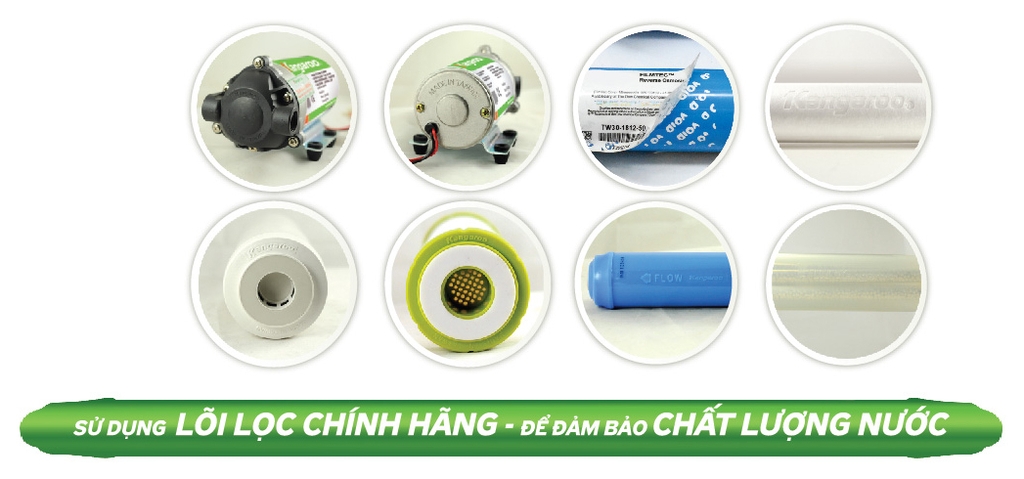 Máy lọc nước R.O Kangaroo KG09A3 VTU Xanh 2 vòi