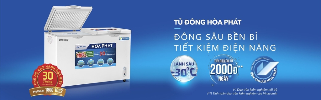 Tủ đông Hòa Phát Inverter 2 ngăn 2 cánh HCFI 606S2Đ2 245 lít