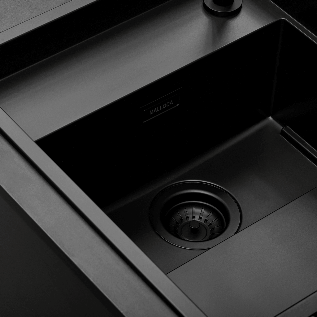 Chậu rửa chén đá màu đen Malloca MYST K86S-MYST K86L
