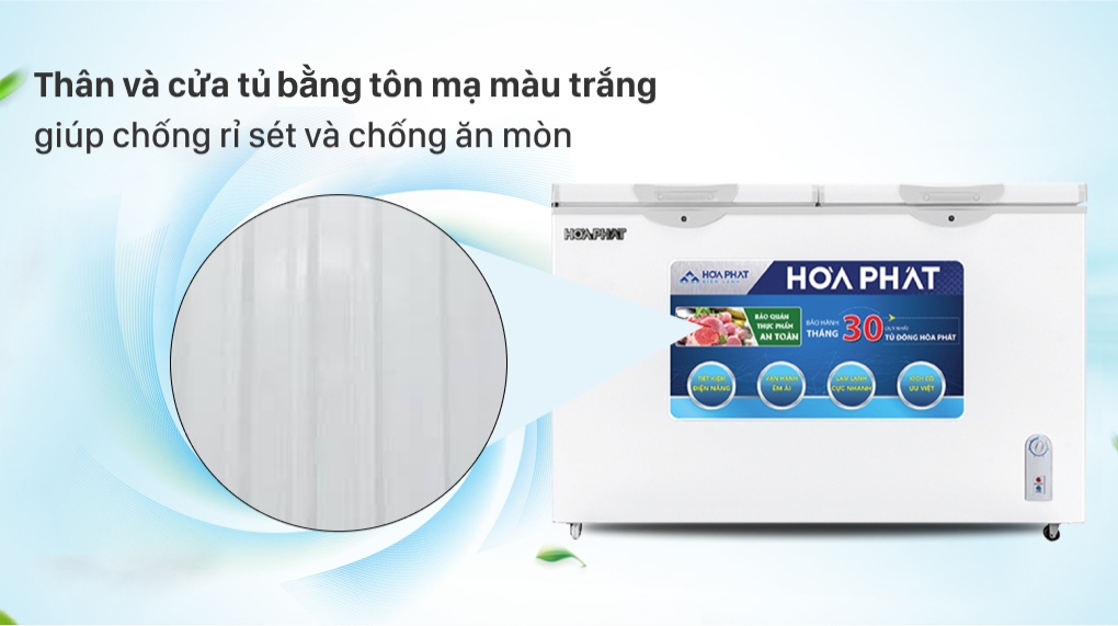 Tủ đông Hòa Phát 1 ngăn 2 cánh HCF 666S1Đ2 352 lít