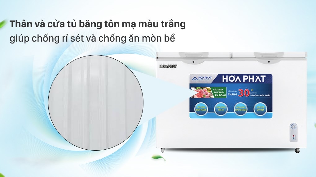 Tủ đông Hòa Phát Inverter 1 ngăn 2 cánh HCFI 666S1Đ2 352 lít
