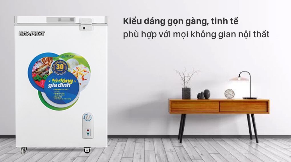 Tủ đông mini Hòa Phát HCF 106S1Đ 107 lít