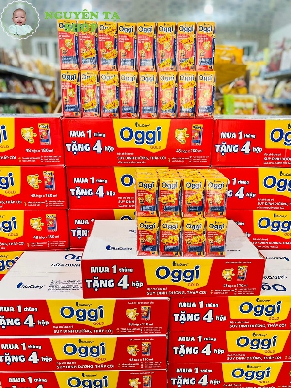 Sữa Oggi Pha Sẵn Giúp Bé Tăng Cân Chống Táo