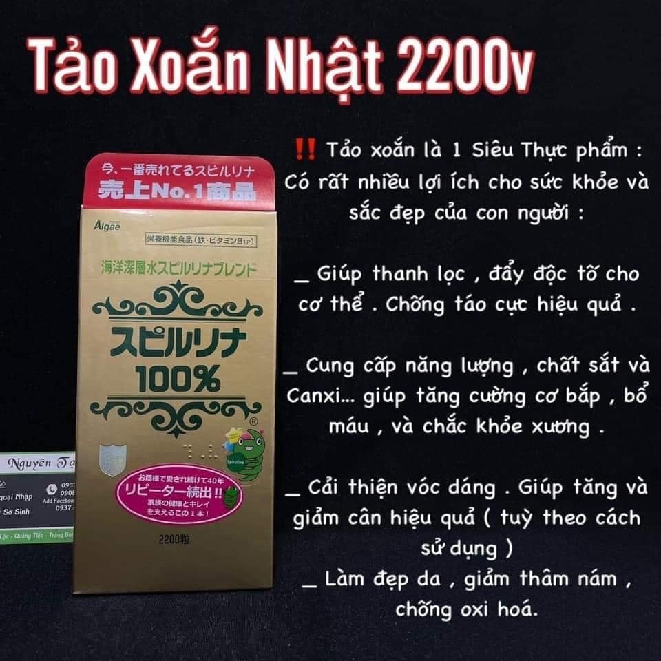 TẢO SPIRULINA NHẬT BẢN 2200 VIÊN