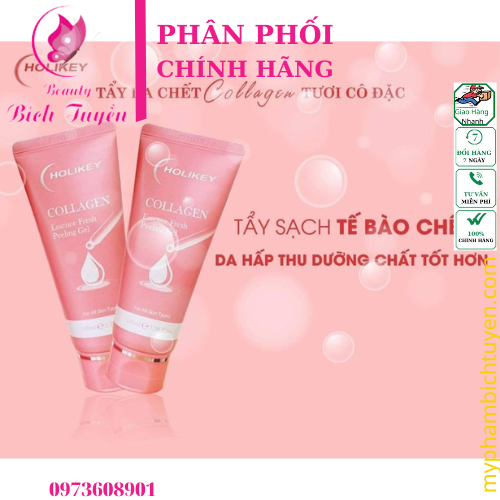 Tẩy Tế Bào Chết Holikey Colagen Tươi. HOLIKEY COLLAGEN ESSENCE FRESH PEELING GEL