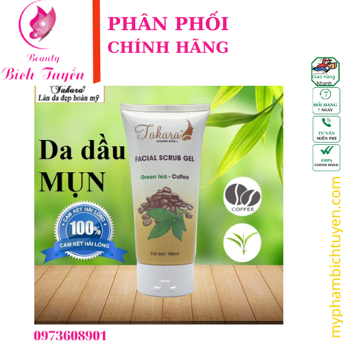 Sữa rửa mặt Takara Green Tea & Coffee 120ml