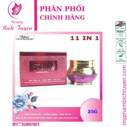 Kem Takara trắng da- chống nắng- bảo vệ da 25g