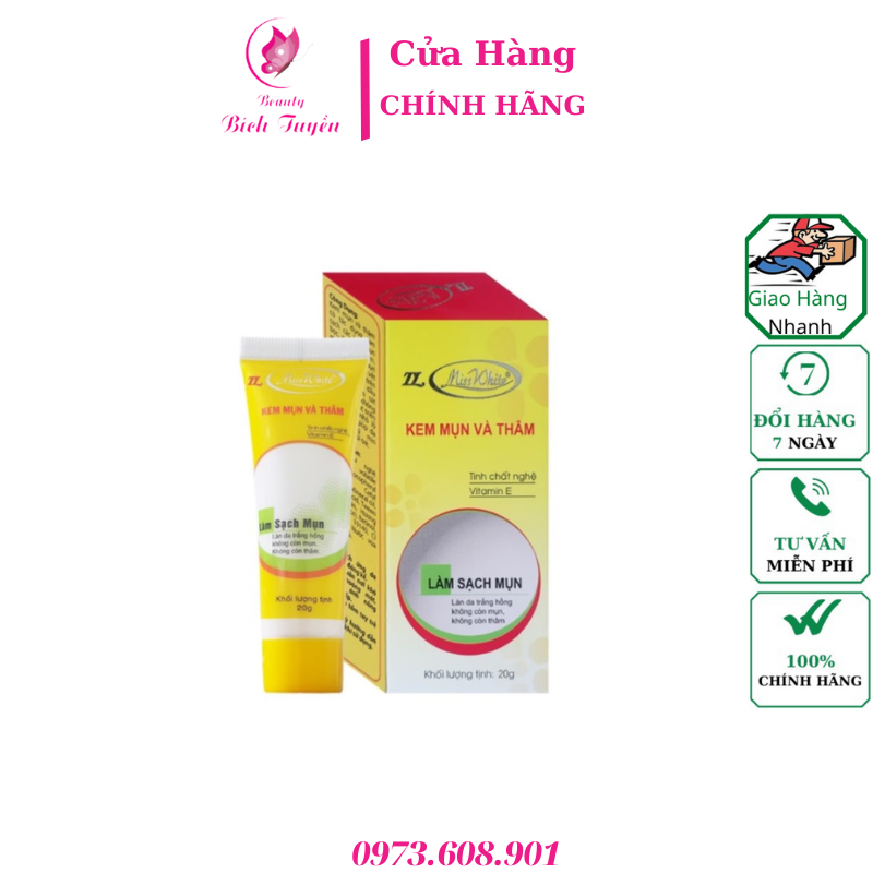 KEM MỤN VÀ THÂM – MISSWHITE – TIGON – 20G