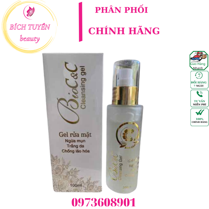 GEL RỮA MẶT BIO C&C NGỪA MỤN TRẮNG DA CHỐNG LÃO HÓA (CHAI)