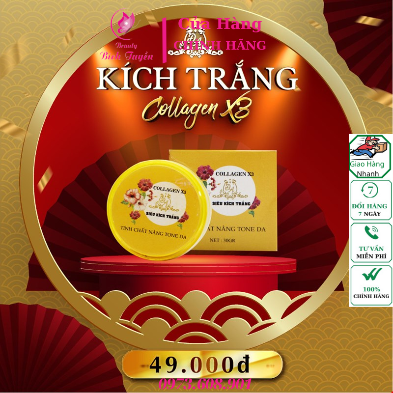 Kem Body Siêu Kích Trắng Collagen x3