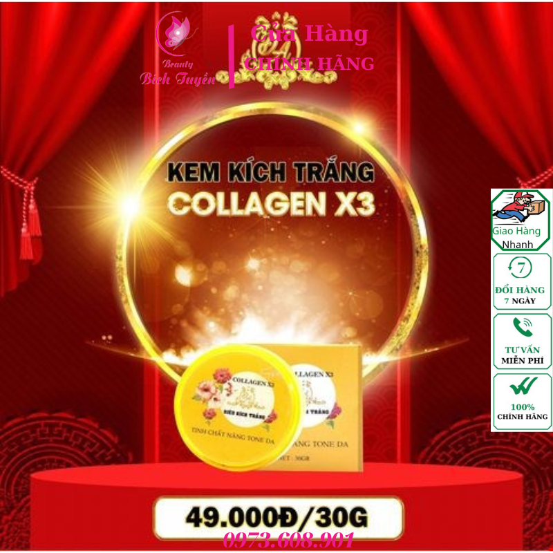 Kem Body Siêu Kích Trắng Collagen x3