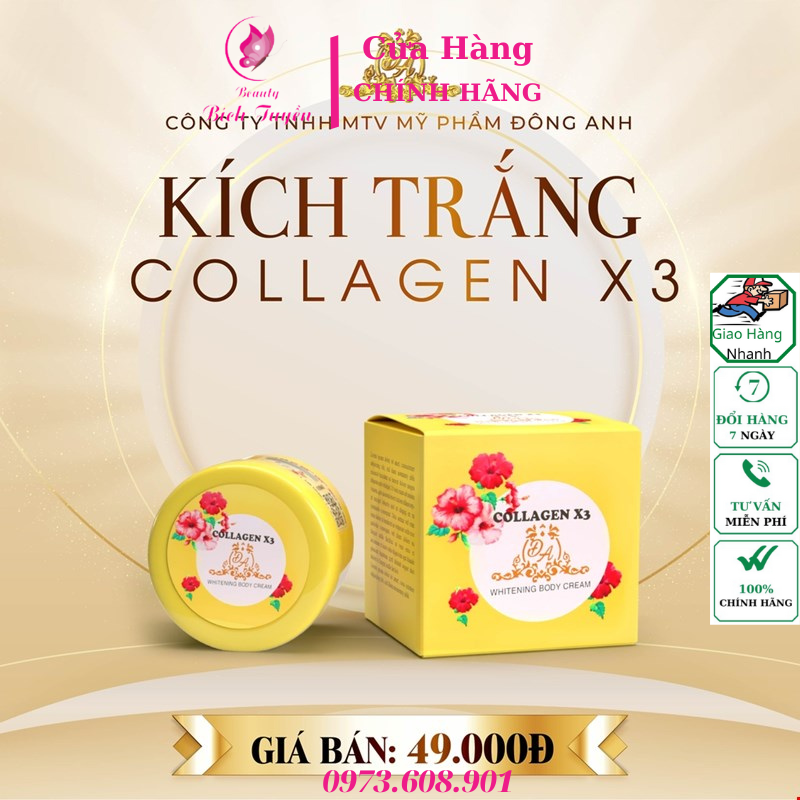 Kem Body Siêu Kích Trắng Collagen x3