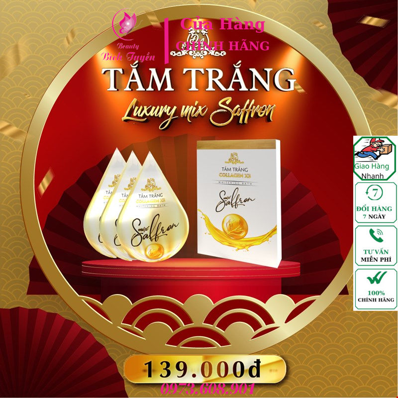 Tắm trắng Collagen X3 Mix Saffron