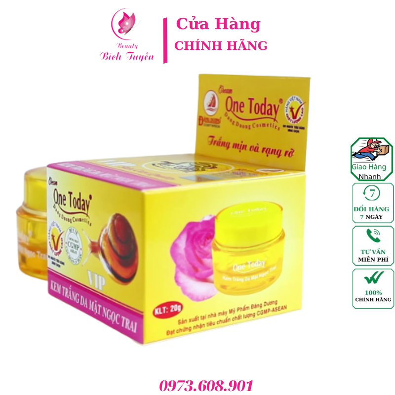 KEM TRẮNG DA MẶT NGỌC TRAI  ONE TODAY  (VIP) 20g