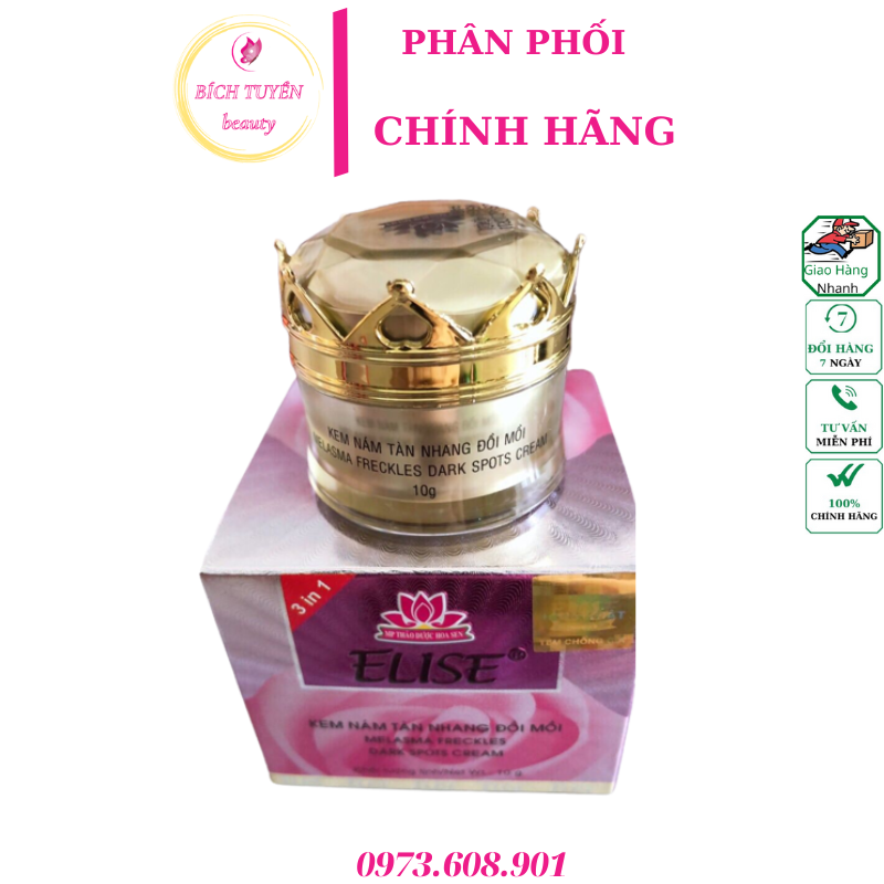 Kem nám - tàn nhang - đồi mồi Elise 3in1 (10g)