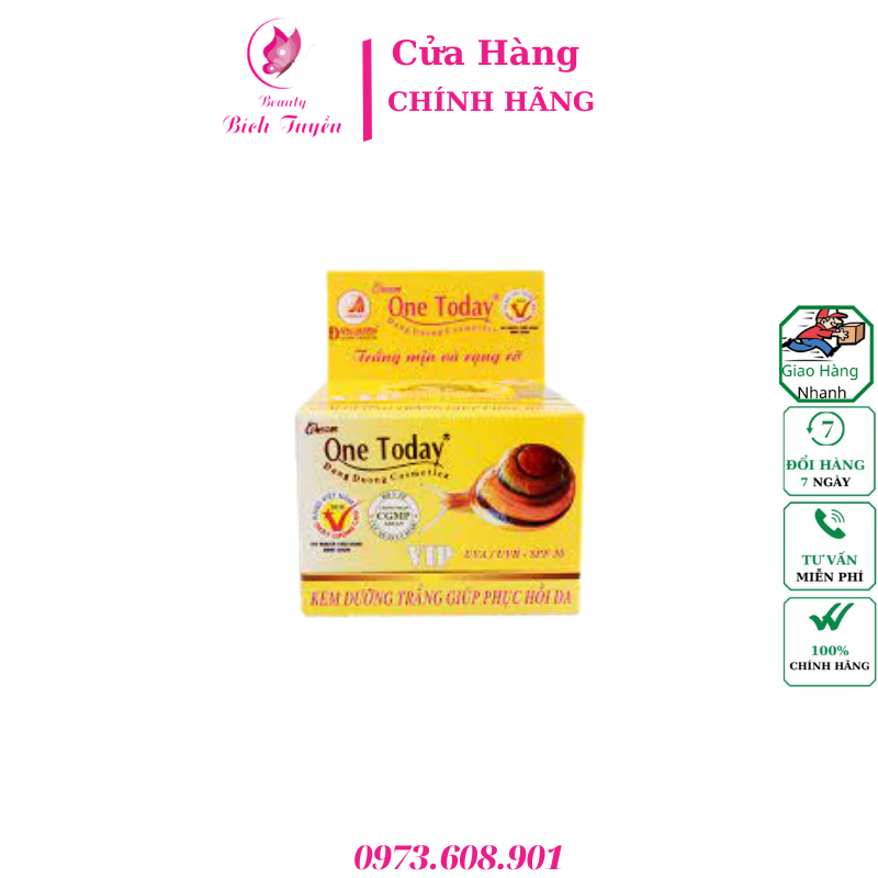 KEM DƯỠNG TRẮNG GIÚP PHỤC HỒI DA ONE TODAY (VIP) 20g