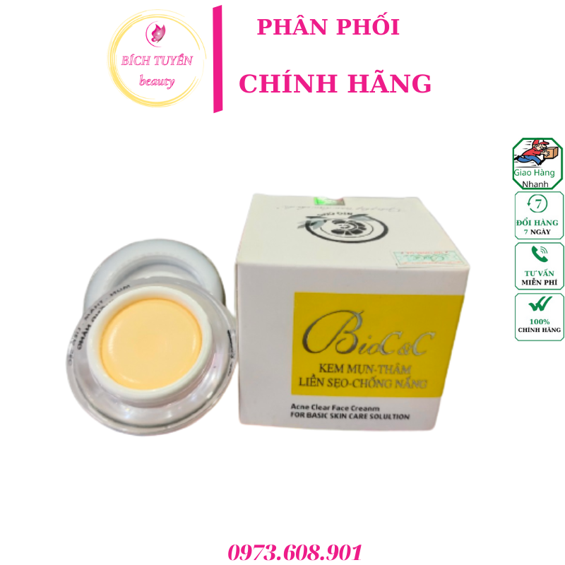 Kem BIOC&C Ngừa Mụn - Thâm - Liền Sẹo - Chống Nắng 10g