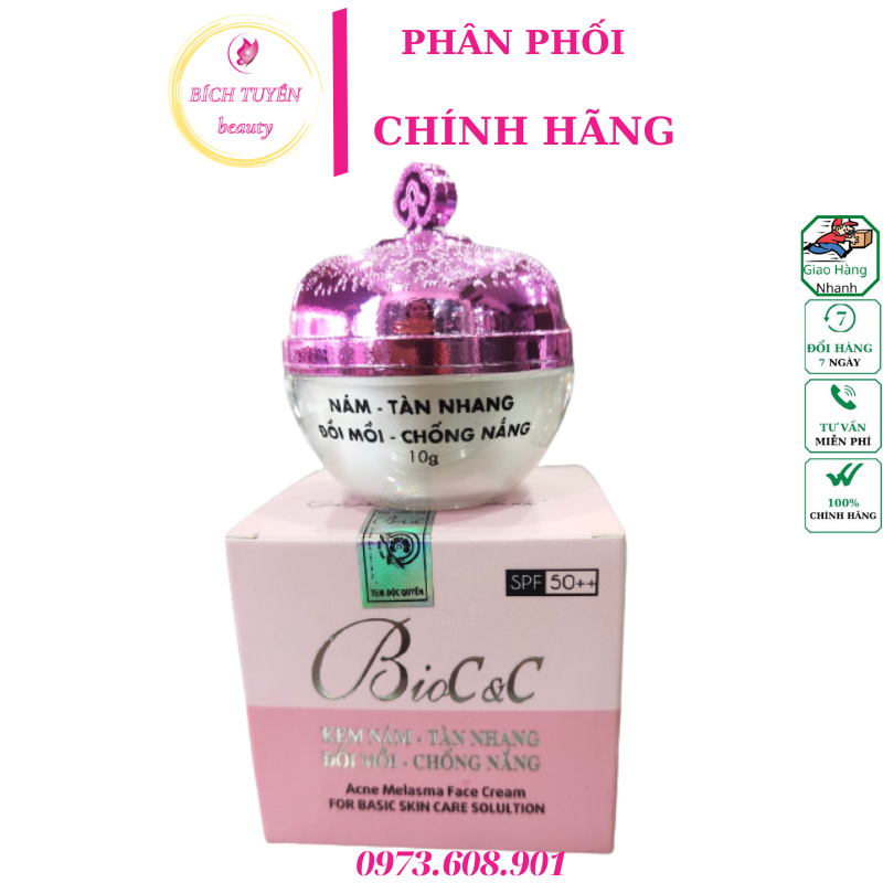 KEM NÁM TÀN NHANG ĐỒI MỒI CHỐNG NẮNG BIOC&C 10G