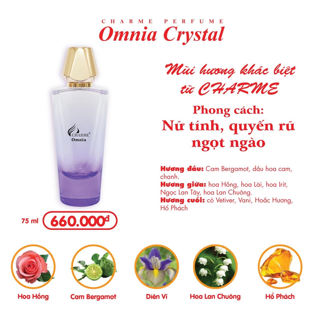 NƯỚC HOA NỮ CHARME OMNIA CRYSTAL 75ML