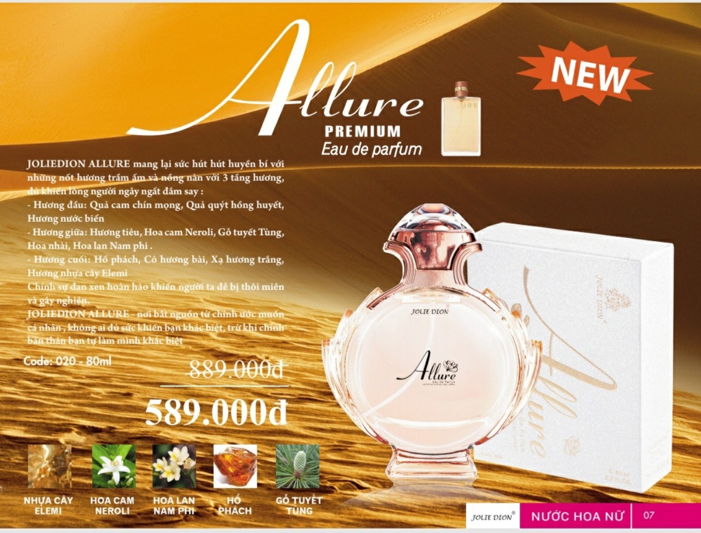 Nước Hoa Jolie Dion 80ml Allure